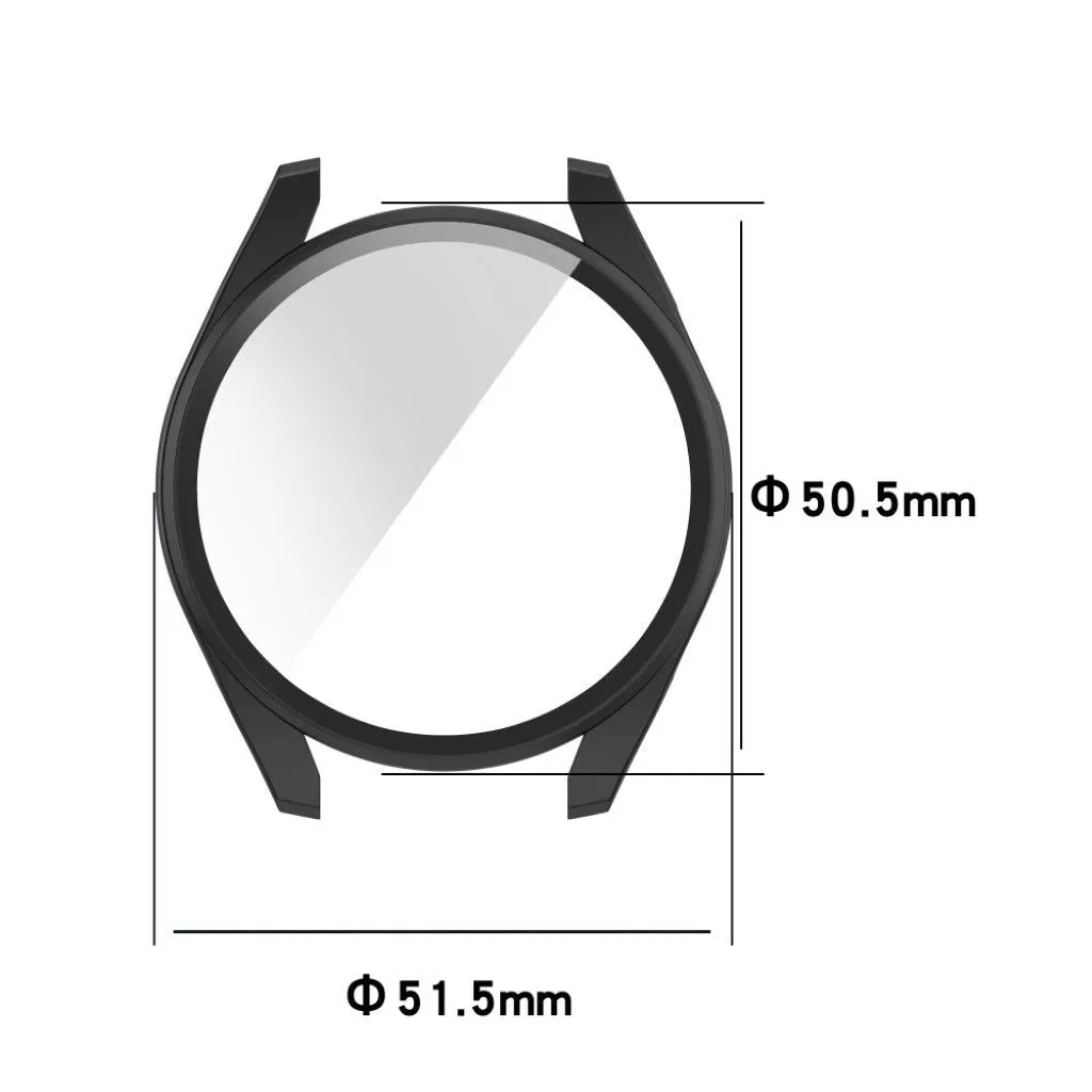 Huawei Watch 3 Pro TPU cover   tempered glass - Silver