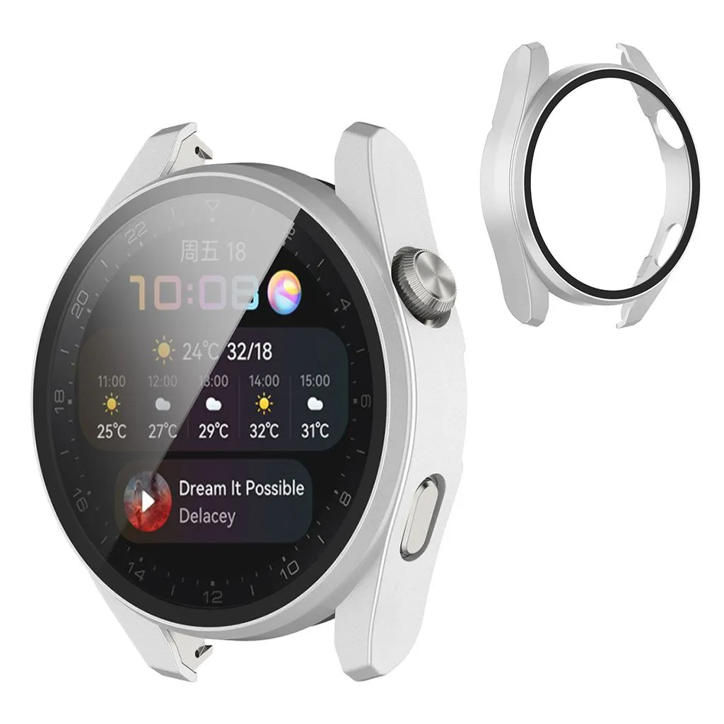 Huawei Watch 3 Pro TPU cover   tempered glass - Silver