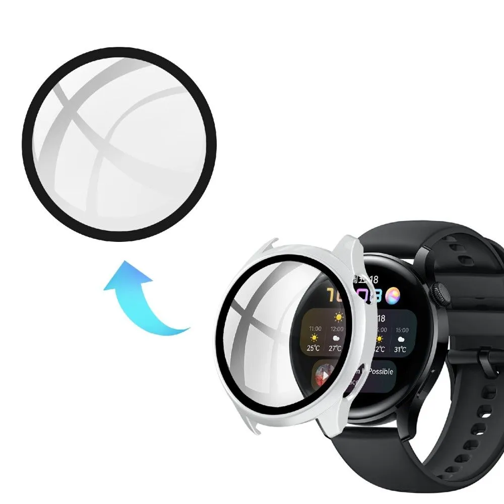 Huawei Watch 3 simple frame   tempered glass - Silver