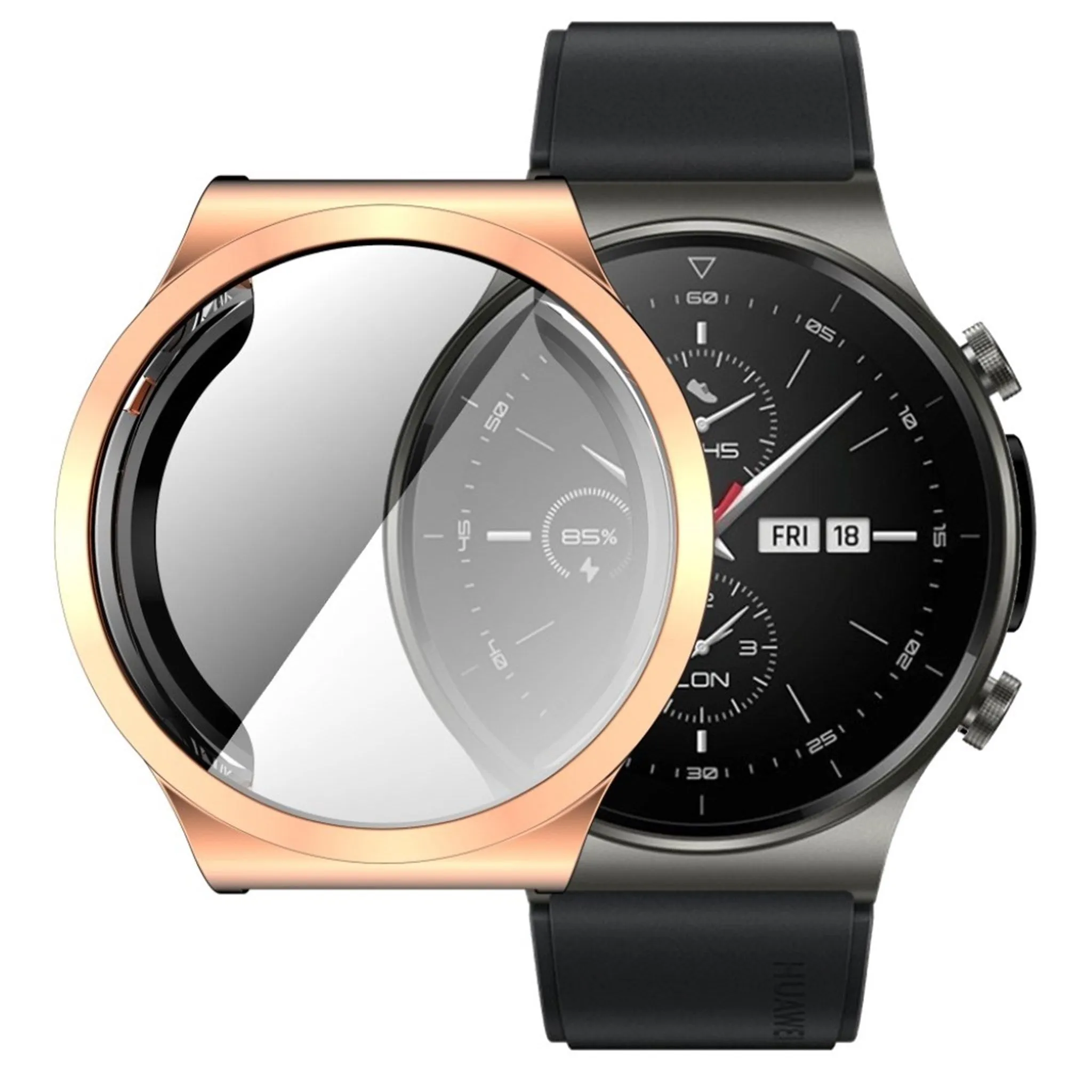 Huawei Watch GT 2 Pro simple and shiny cover - Rose Gold