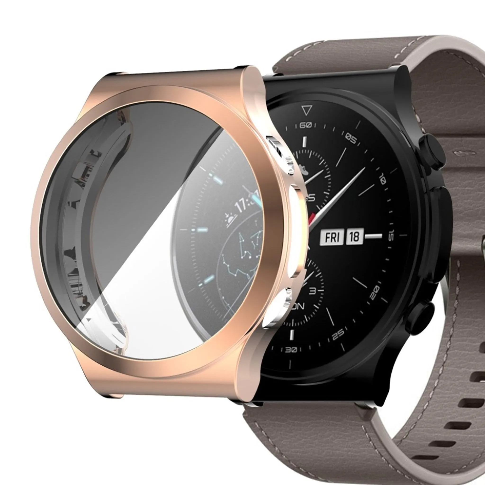 Huawei Watch GT 2 Pro simple and shiny cover - Rose Gold