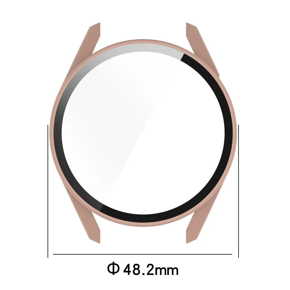 Huawei Watch GT 3 (46mm) PC cover with HD tempered glass - Pink