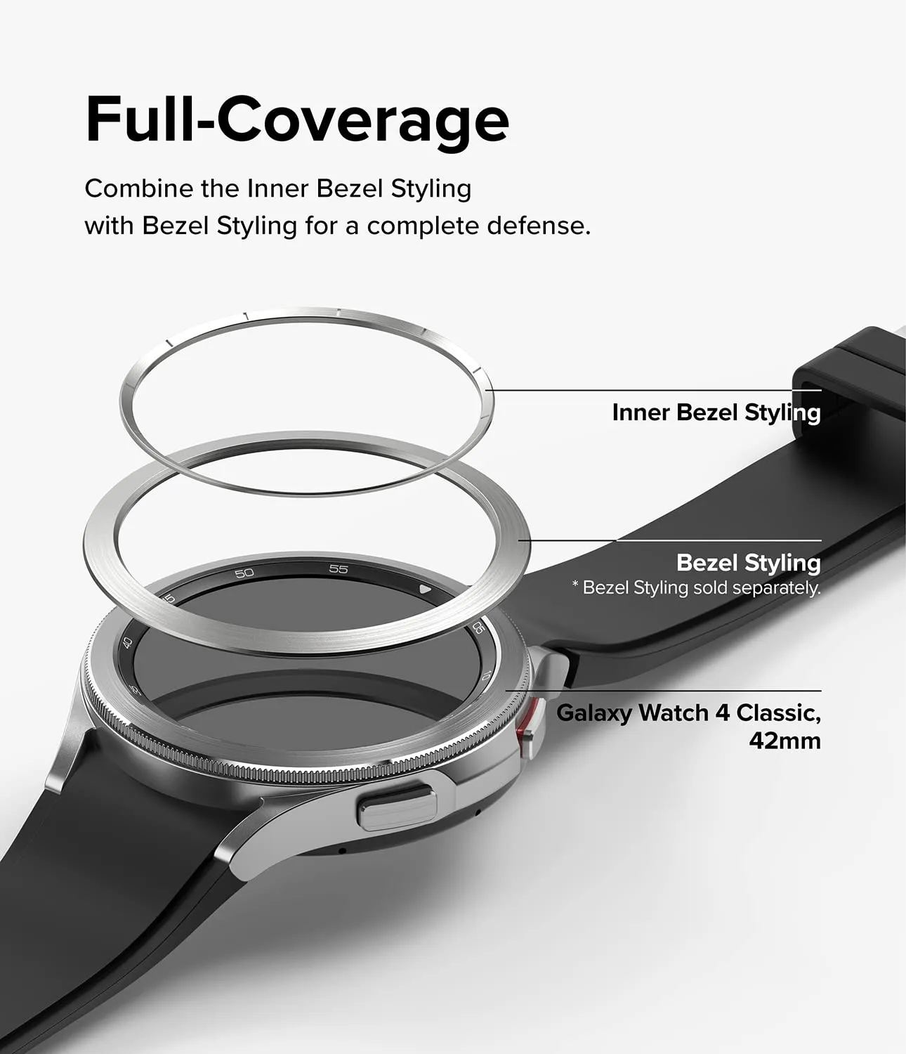 Inner Bezel Styling Galaxy Watch 4 Classic 42mm [Stainless Steel]  -  Silver 42-IN-03