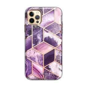 iPhone 13 Pro Cosmo Case - Marble Purple