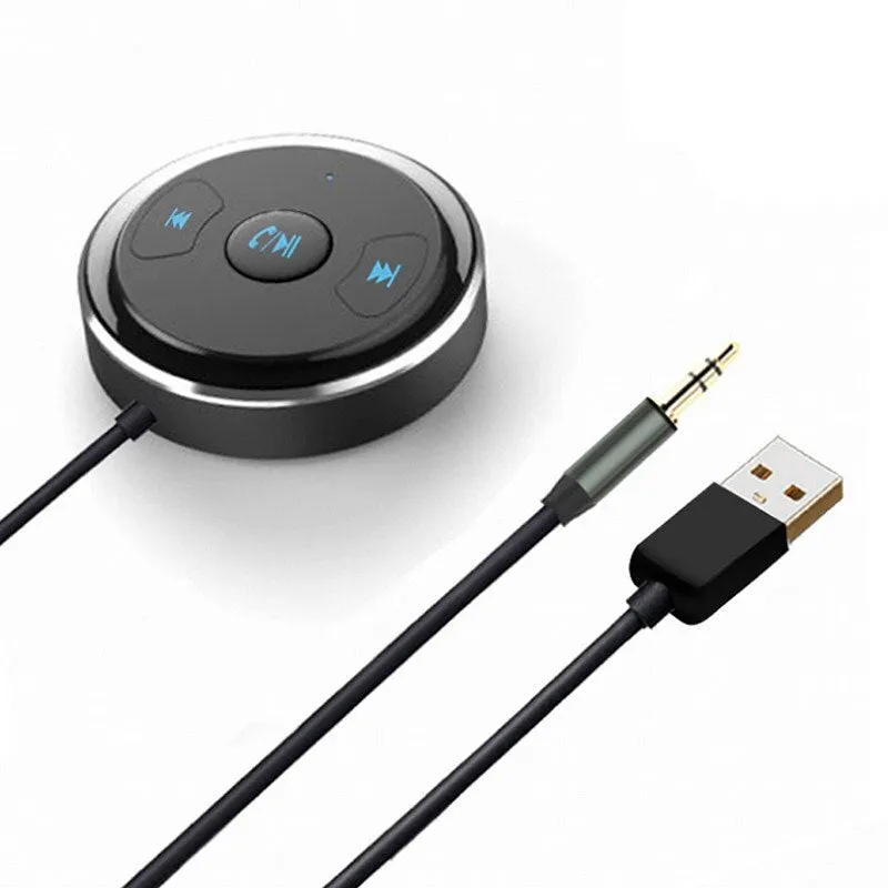 JaJaBor Bluetooth Car Kit Handsfree Calling AUX 3.5MM Music Audio Player Bluetooth Audio Adapter Music Receiver with USB Power