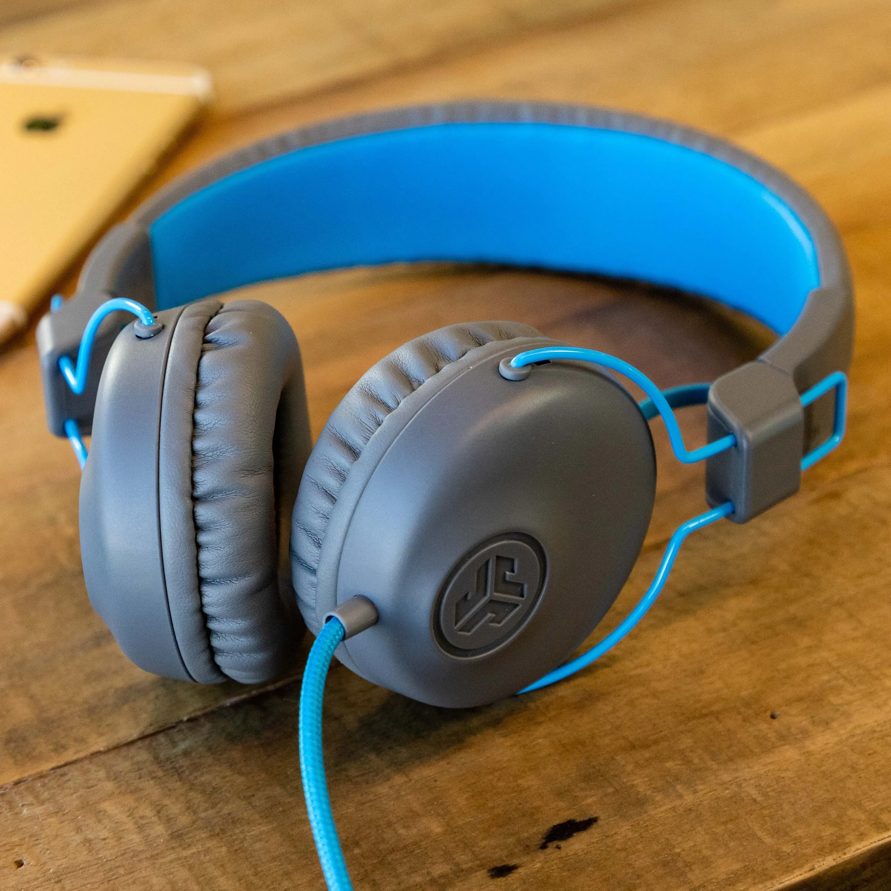 JLab Studio On-Ear Wired Headphones Graphite/Blue