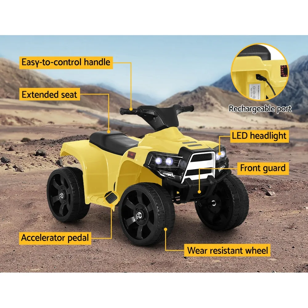 Keyless Start Kids Ride On ATV Quad Motorbike - Yellow Rigo