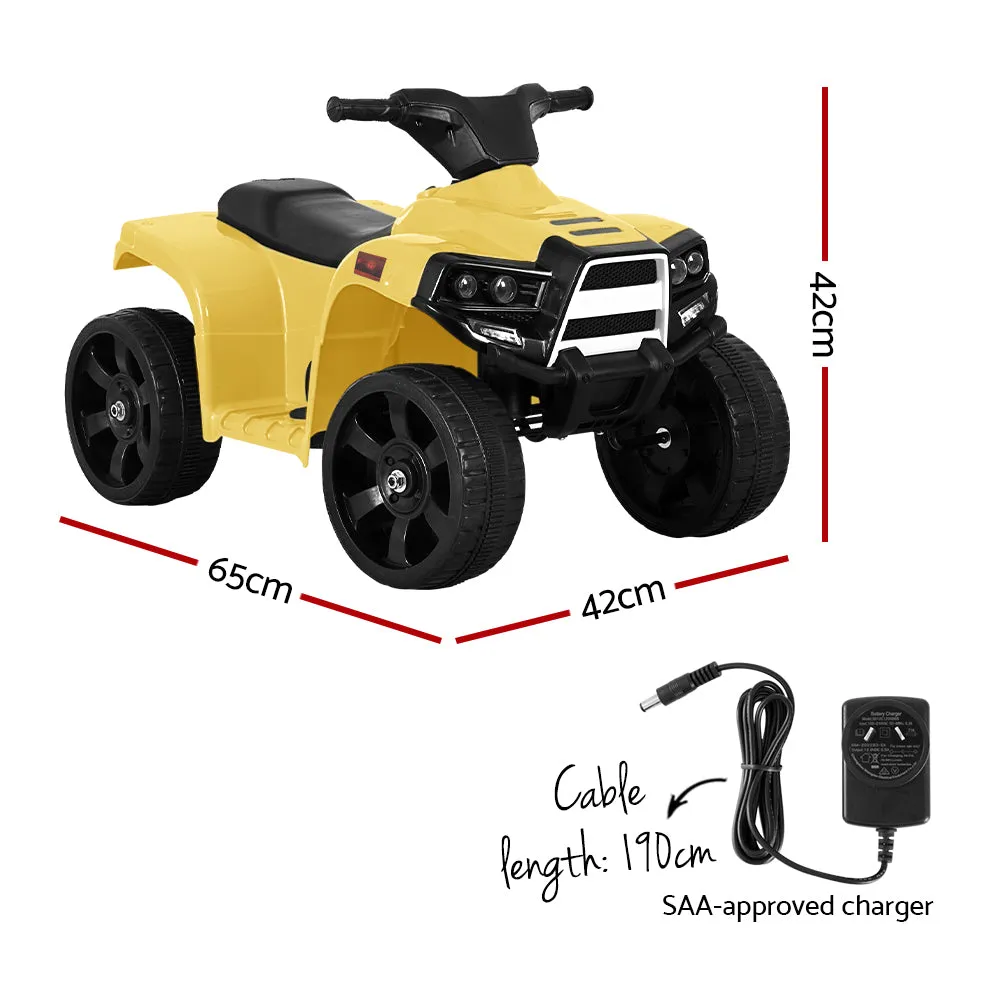 Keyless Start Kids Ride On ATV Quad Motorbike - Yellow Rigo