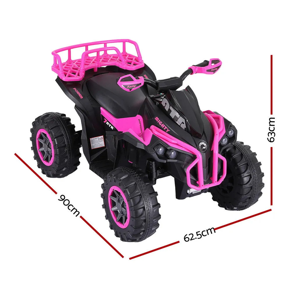 Kids Ride On Car ATV Quad Motorbike Storage Rack Electric Toys 12V - Pink