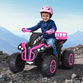 Kids Ride On Car ATV Quad Motorbike Storage Rack Electric Toys 12V - Pink