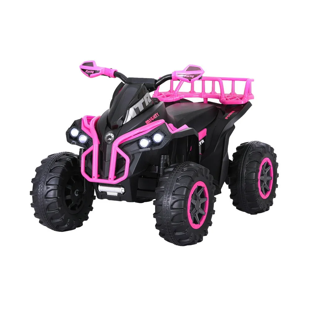 Kids Ride On Car ATV Quad Motorbike Storage Rack Electric Toys 12V - Pink