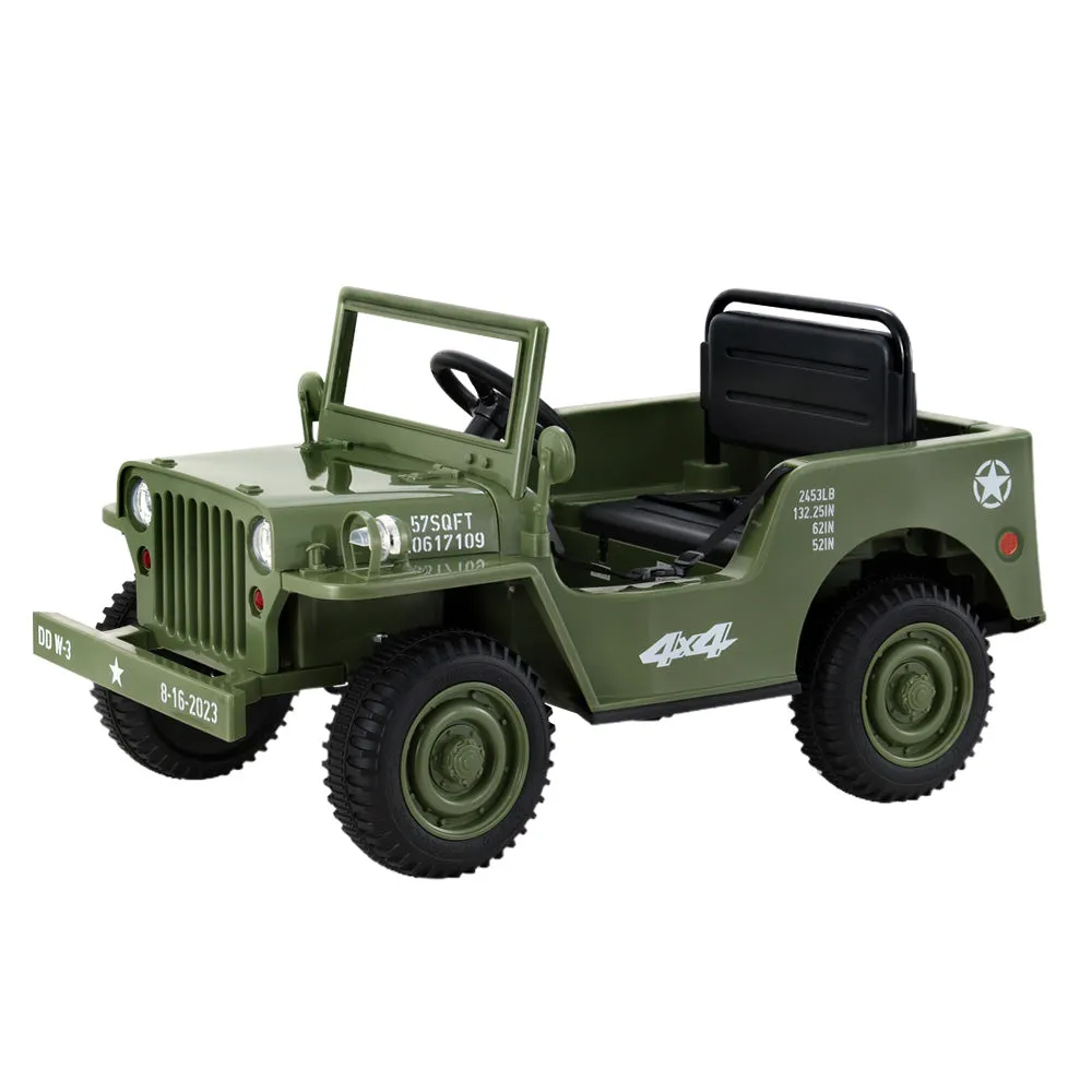 Kids Ride On Electric Car with Remote Control |Off Road Military | Olive