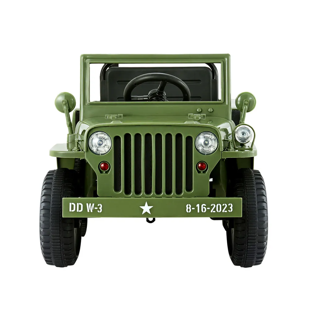 Kids Ride On Electric Car with Remote Control |Off Road Military | Olive