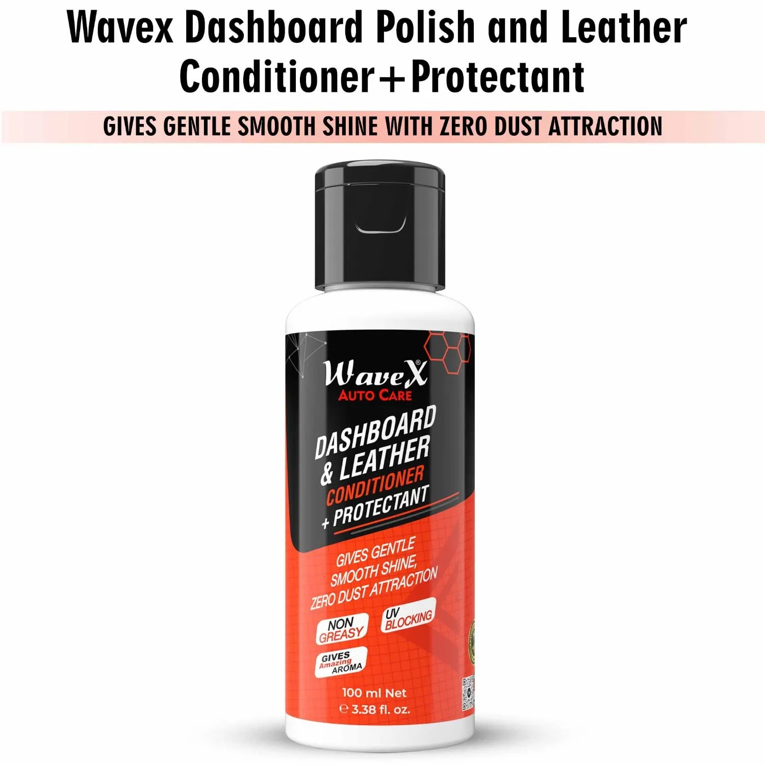 KIT-DAW Dashboard & Leather Conditioner Protectant 100ml, Air Freshener Serene Paradise 100ml and Windshield Washer Fluid 100ml Combo