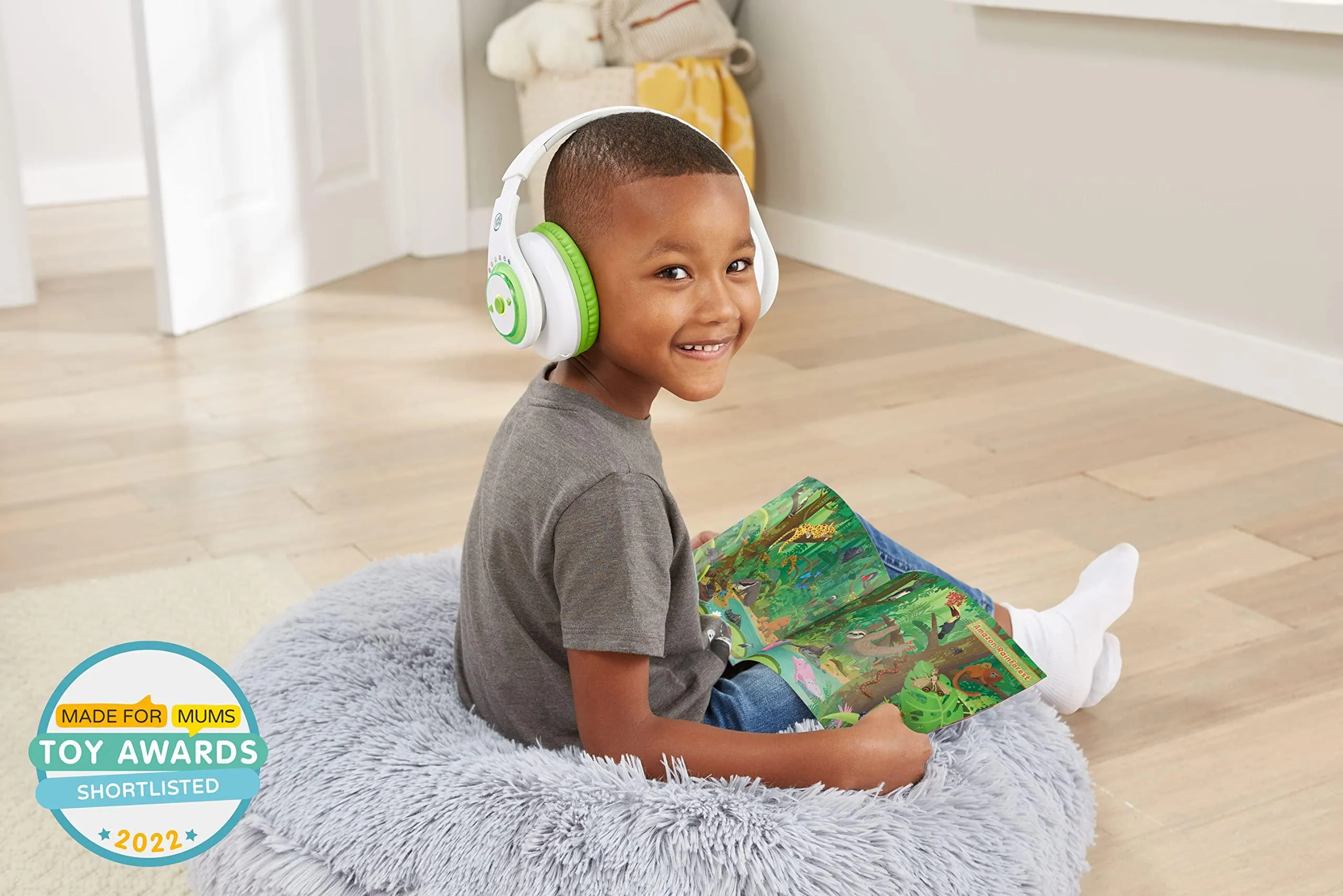 LeapFrog LeapPods Max | Immersive Wireless Over-Ear Headphones for Kids | Suitable for Boys & Girls 4, 5, 6, 7, 8 Years