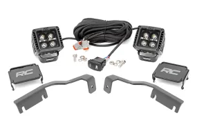 LED Light | Ditch Mount | 2" Black Pair | White DRL | Nissan Frontier | 2022-2022