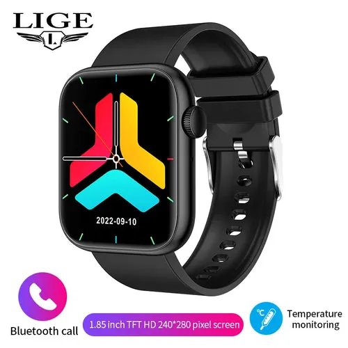 LIGE New Smart Watch 2024 Wireless Charging Smartwatch Bluetooth Calls