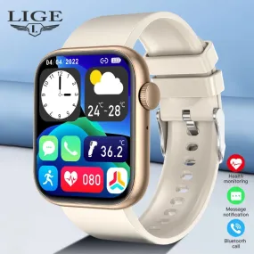 LIGE New Smart Watch 2024 Wireless Charging Smartwatch Bluetooth Calls