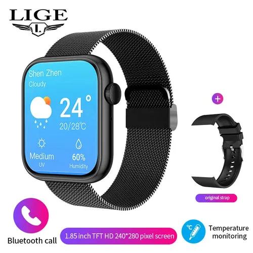 LIGE New Smart Watch 2024 Wireless Charging Smartwatch Bluetooth Calls