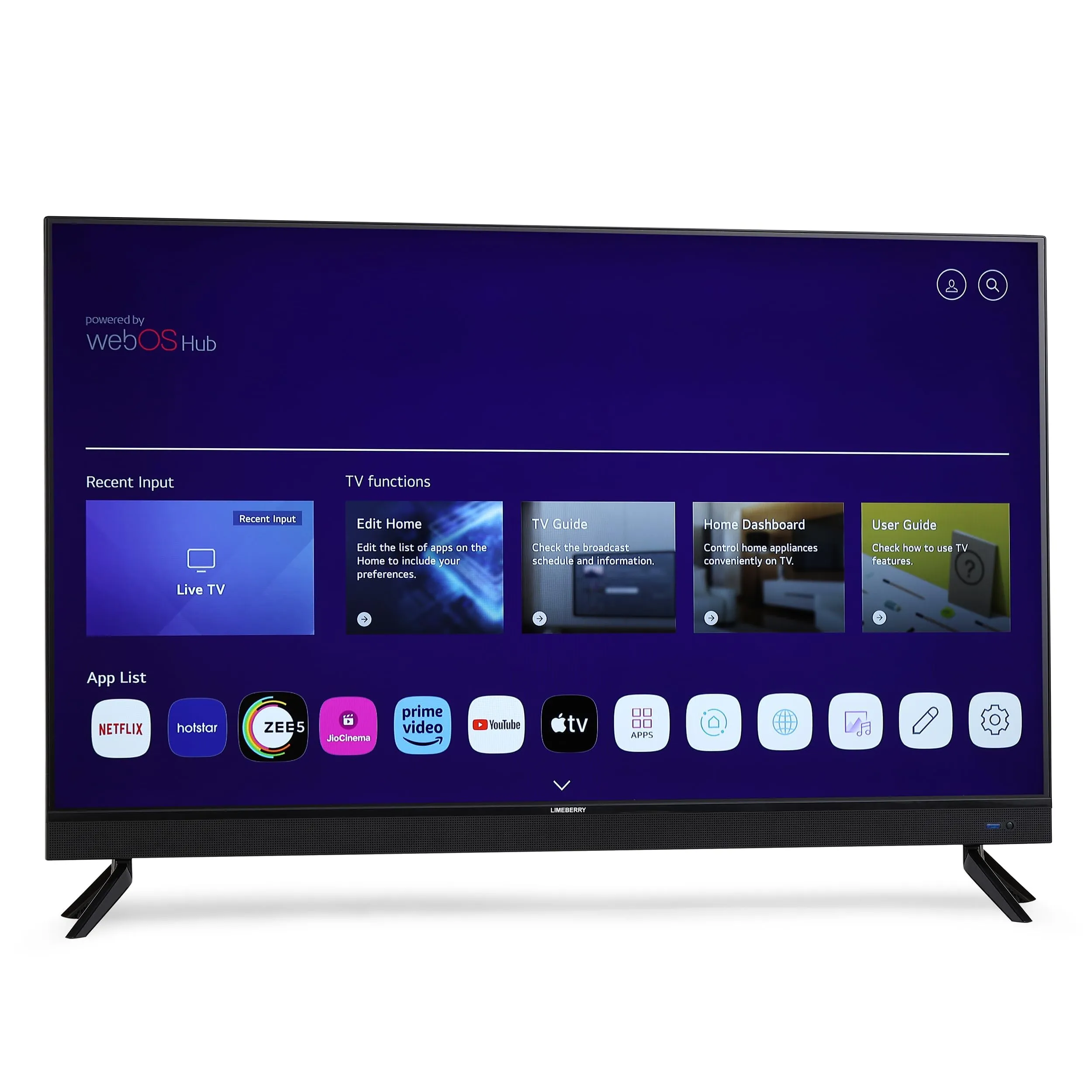 LIMEBERRY 165 cm (65 inches) 4K Ultra HD WebOs Smart Frameless QLED LED TV with Inbuilt 40Watt Soundbar Speakers, Dual Bluetooth (LB651SBW)