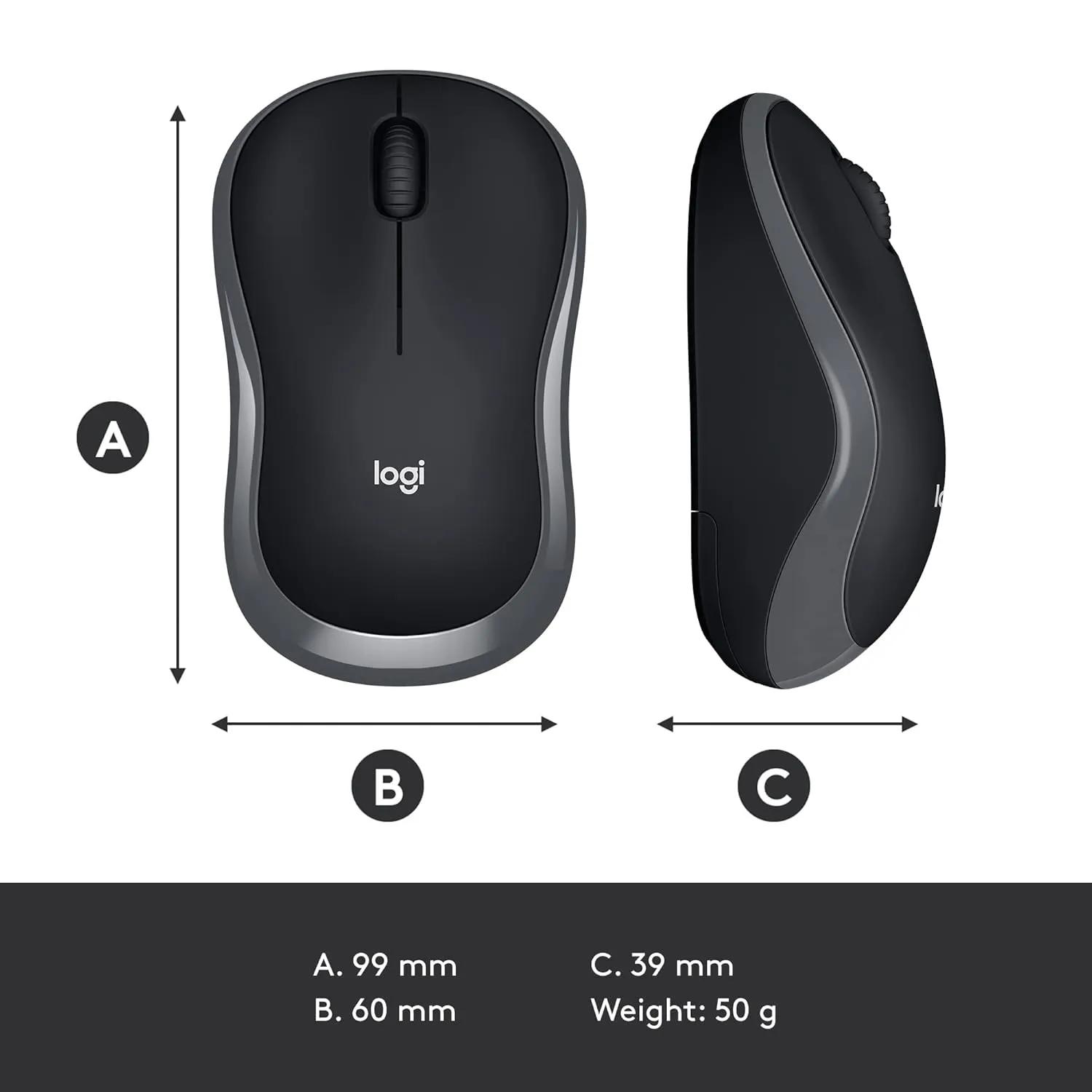 Logitech M185 無線滑鼠 - Blue 藍色 910-002500 原裝行貨