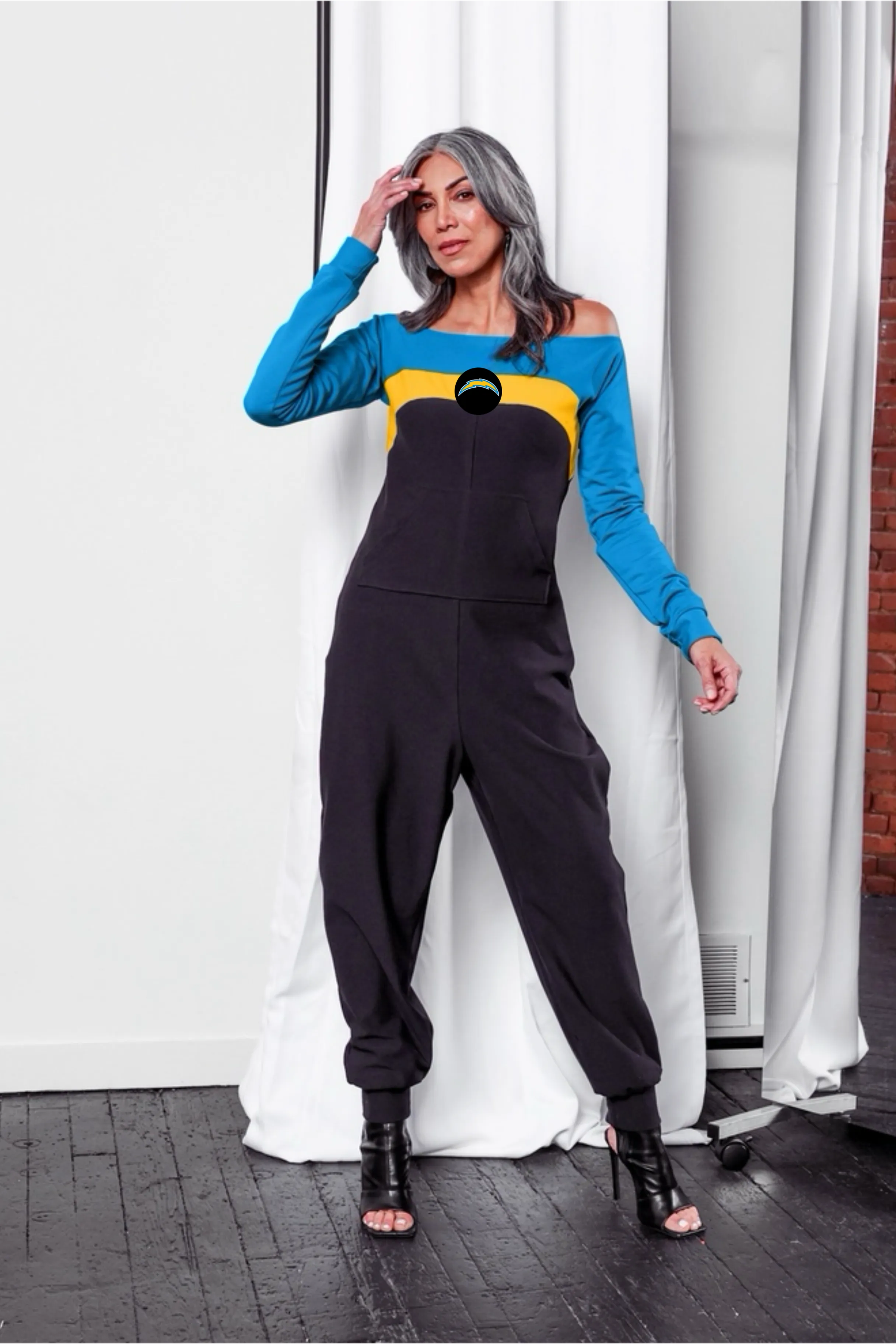 Los Angeles Chargers Color Block Jumpsuit