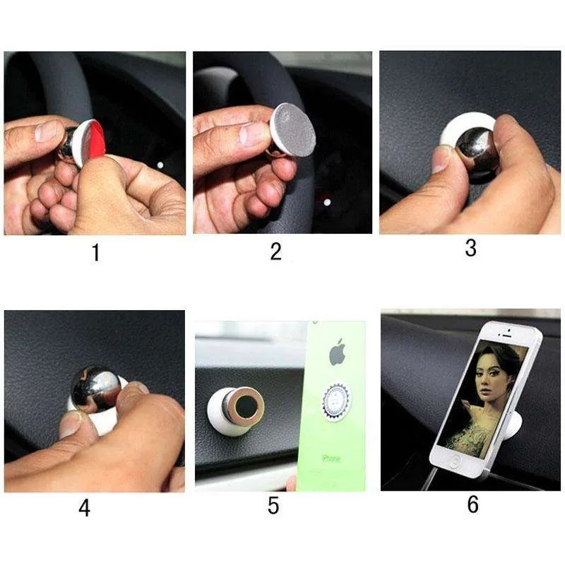 Magnetic Car Cell Phone Holder Mount Dash 360 Rotating For iPhone GPS Samsung