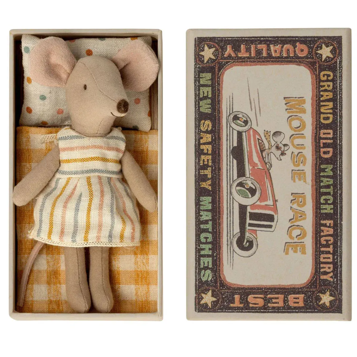 Maileg: Big Sister Mouse in Matchbox