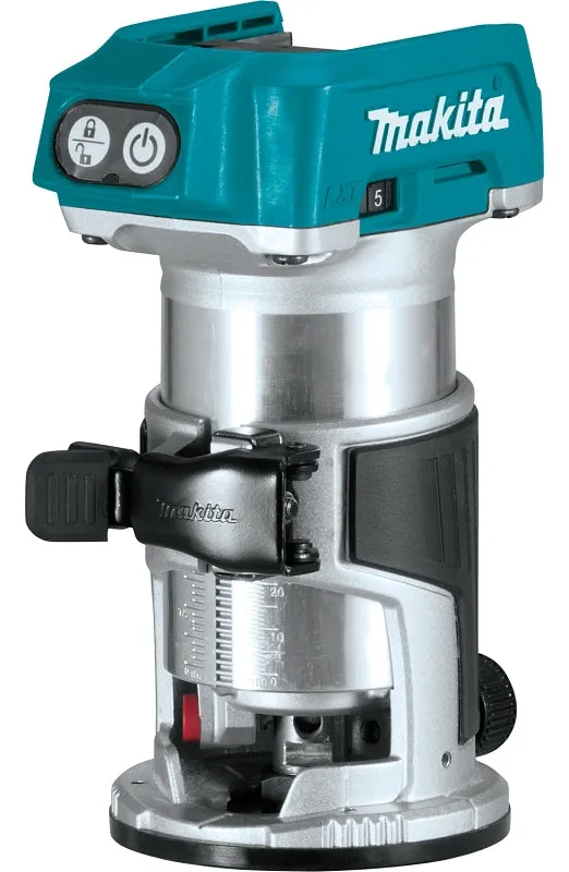 Makita XTR01Z Compact Router, 18 V, 10,000 to 30,000 rpm Spindle :EA: QUANTITY: 1