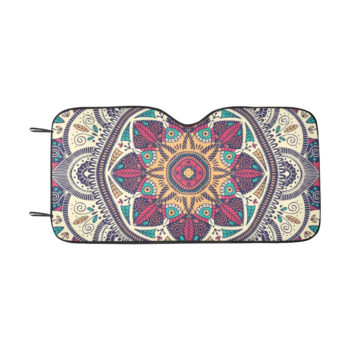 Mandala Windshield Sun Shade, Boho Bohemian Car Accessories Auto Cover Protector Window Visor Screen Decor 55" x 29.53"