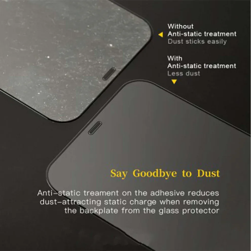 (Markdown) Hoda 0.33mm Full Coverage Tempered Glass Screen Protector for iPhone 13 & iPhone 14 Series - Clear