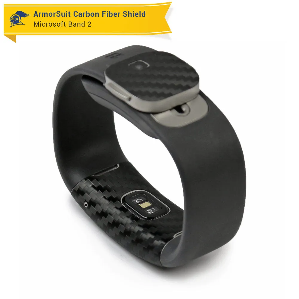 Microsoft Band 2 Screen Protector   Black Carbon Fiber Skin