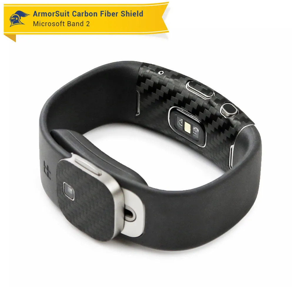 Microsoft Band 2 Screen Protector   Black Carbon Fiber Skin