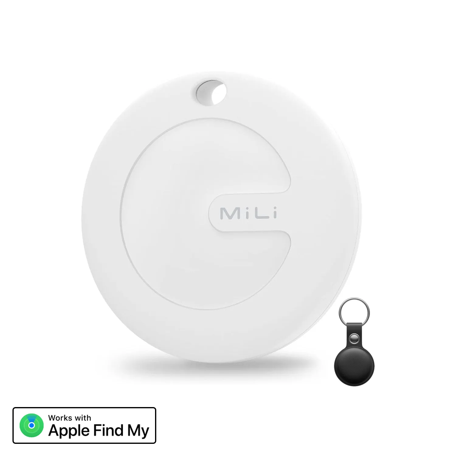 MiLi MiTag Apple MFi Certified Portable Bluetooth Tracker with Holder Case | Key Finder | Luggage Tracker (iOS)