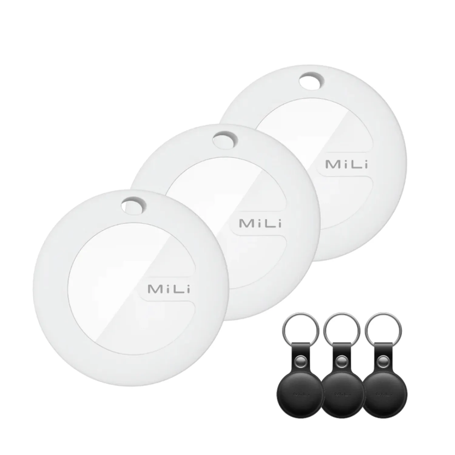 MiLi MiTag Apple MFi Certified Portable Bluetooth Tracker with Holder Case | Key Finder | Luggage Tracker (iOS)