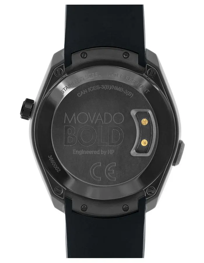 Movado Bold Motion Mens Bluetooth Watch - Black Strap - White LED Indicator