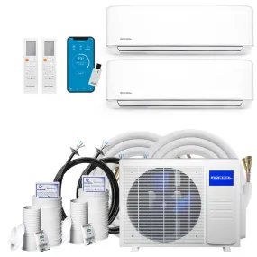 MRCOOL DIY Mini-Split Series 4th Generation 18,000 BTU 2-Zone Wall Mounted 9K 12K Heat Pump System