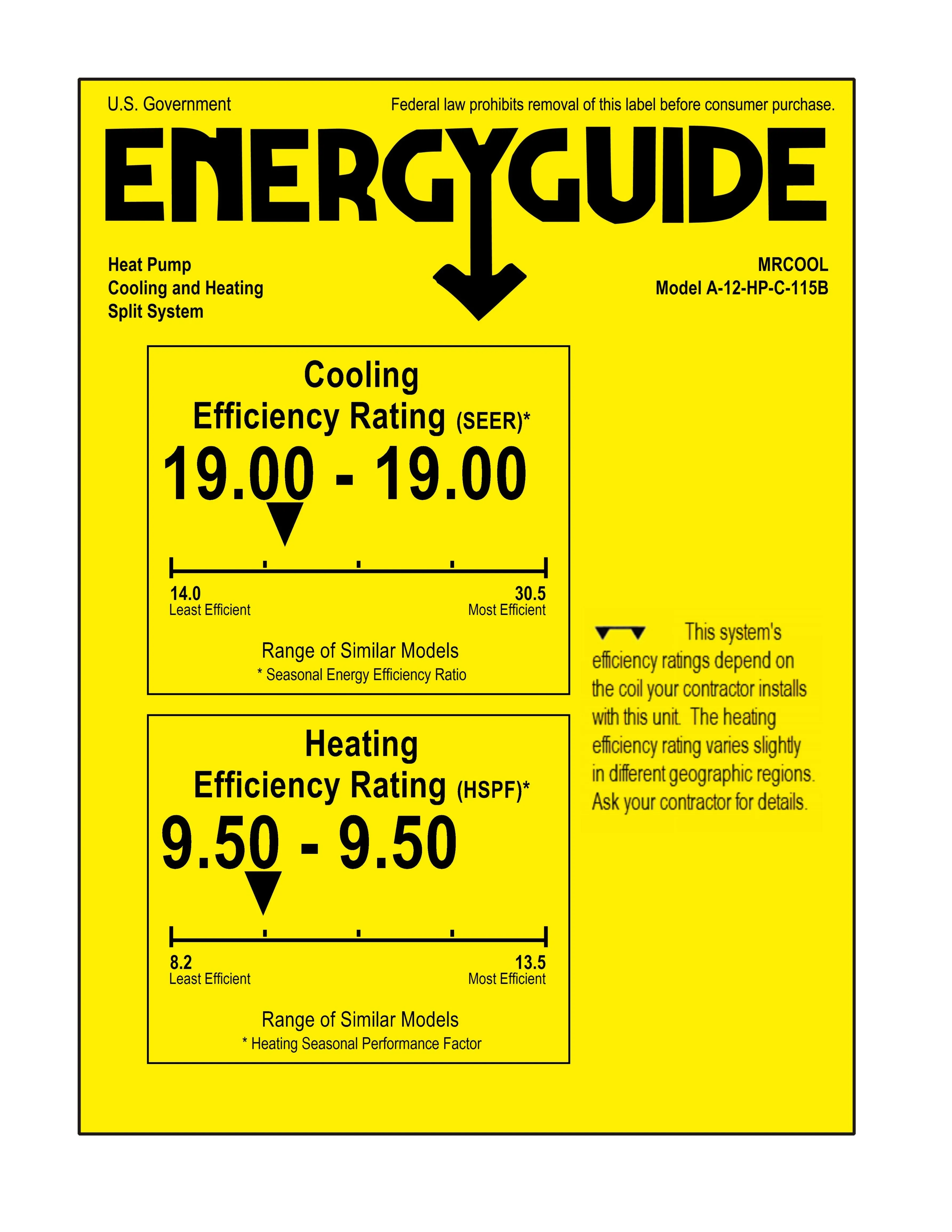 MRCOOL Mini-Split Advantage Series 12,000 BTU 115V Wall Mounted Heat Pump System