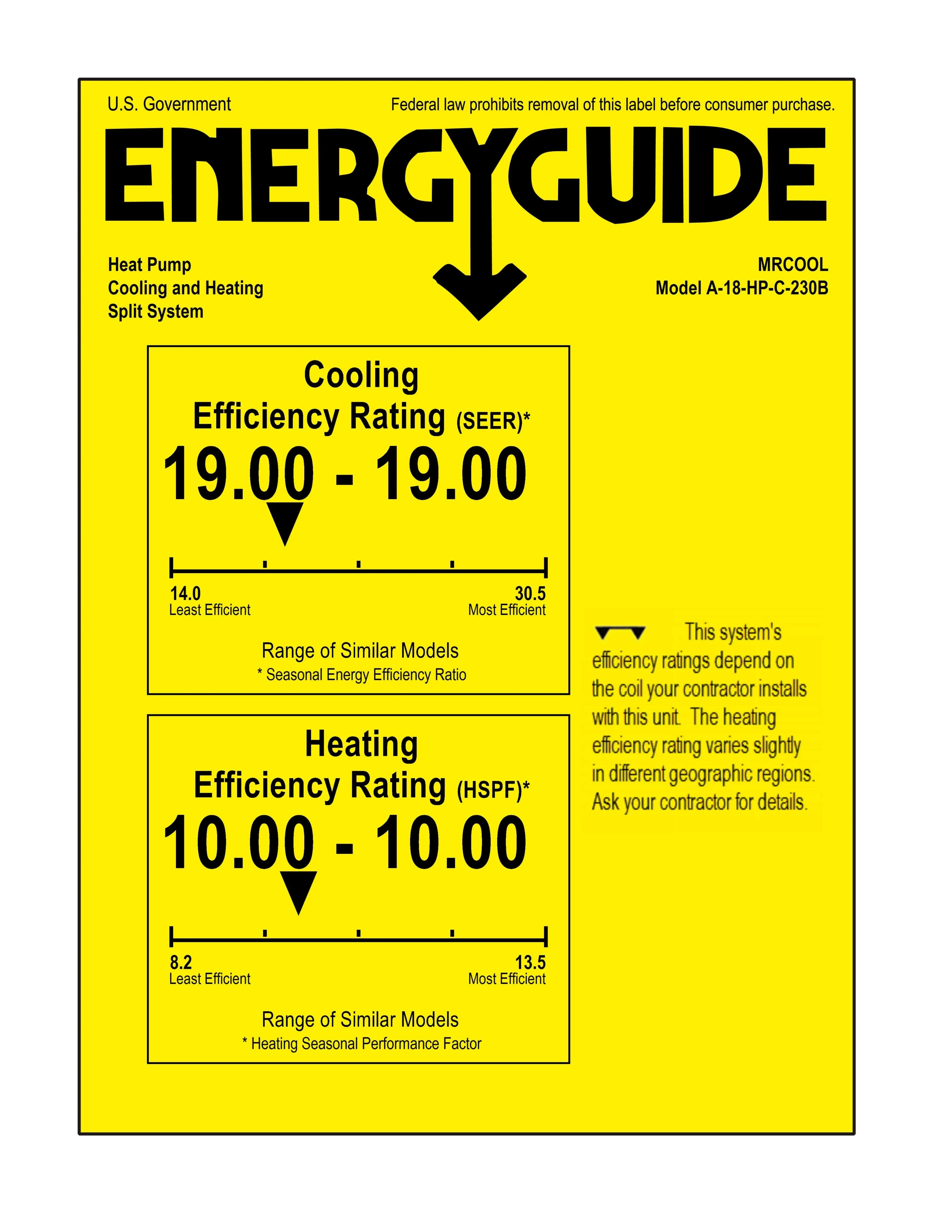 MRCOOL Mini-Split Advantage Series 18,000 BTU 230V Wall Mounted Heat Pump System