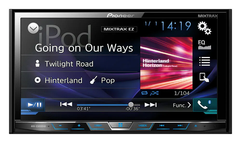 Multimedija automobiliui Pioneer AVH-X5800DAB, USB, DAB , BLUETOOTH, 2-DIN