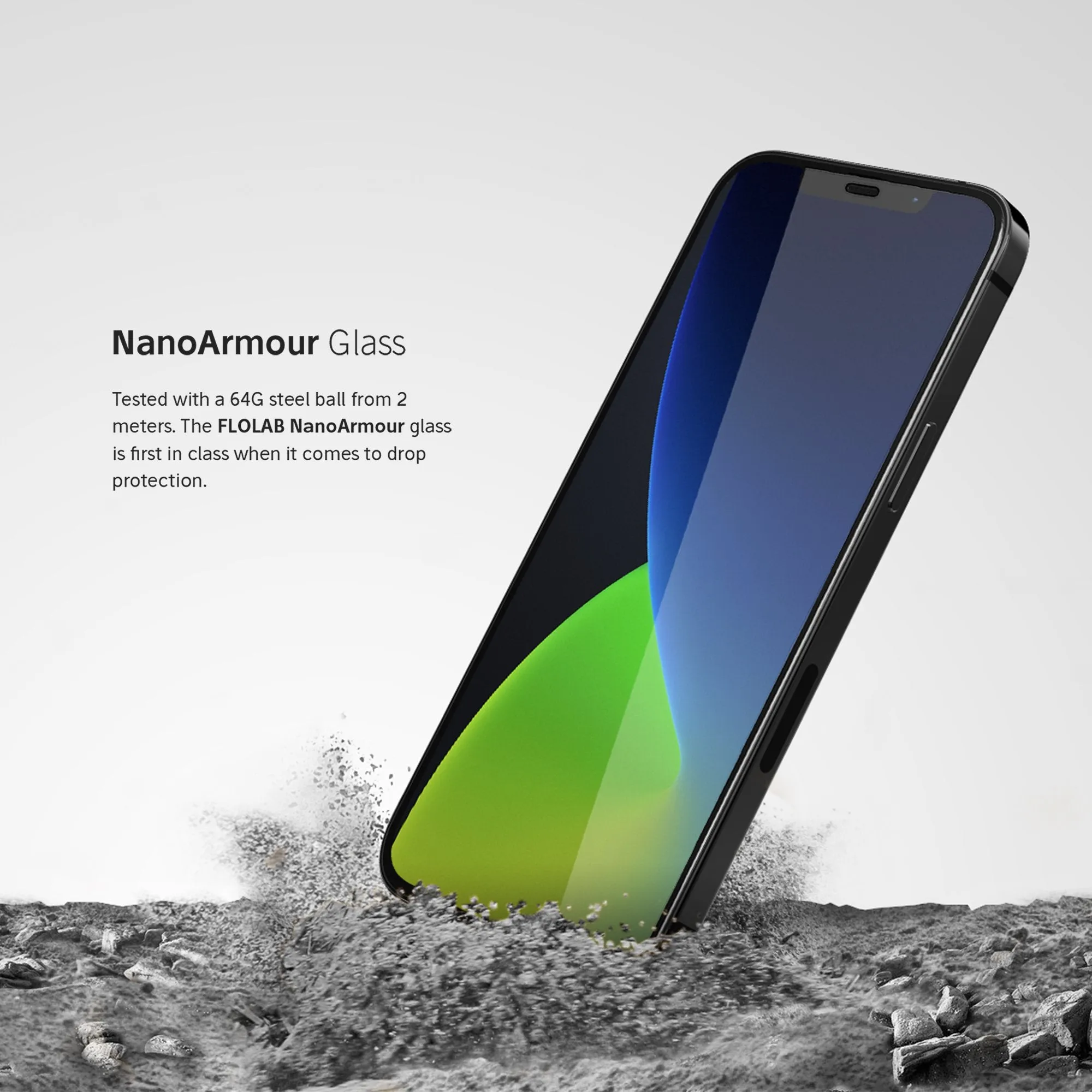 NanoArmour iPhone 12 mini Screen Protector Antimicrobial Edge-to-Edge