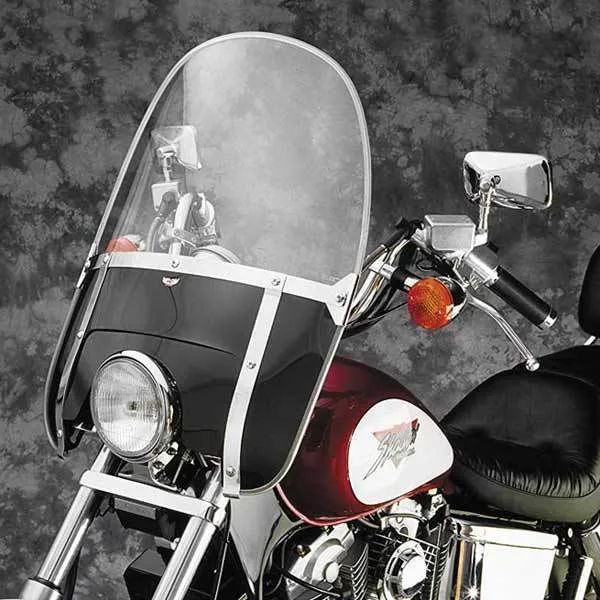 National Cycle N2233 Beaded Heavy Duty Black Windshield for Wide Frame Honda Cruisers