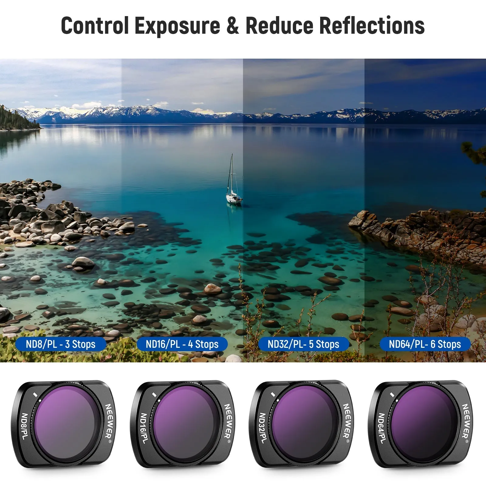 NEEWER 14 Pack Magnetic ND & CPL & Effect Filter Set compatible with DJI OSMO Pocket 3