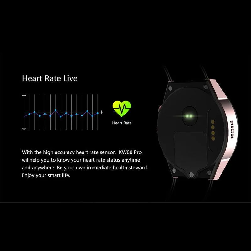 New Luxury Smart Phone Watch 2MP Camera SIM Card Support 3G WIFI GPS Android 7.0 Smartwatch Heart Rate Monitor