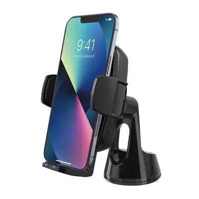 New - Scosche StuckUp Universal Qi Charger Window/Dash/Vent Mount - Black