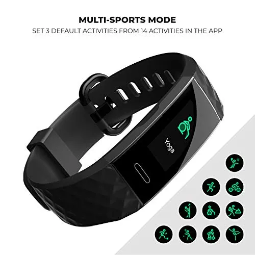 Noise ColorFit 2-Smart Fitness Band with Coloured Display, Activity Tracker Steps Counter, Heart Rate Sensor, Calories Burnt Count, Menstrual Cycle Tracking for Women (Midnight Black)