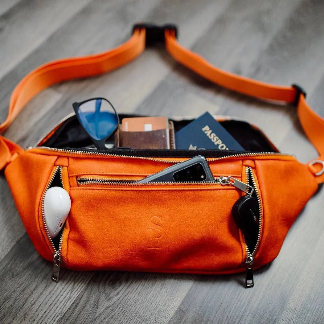 Orange Cross Sling Bag