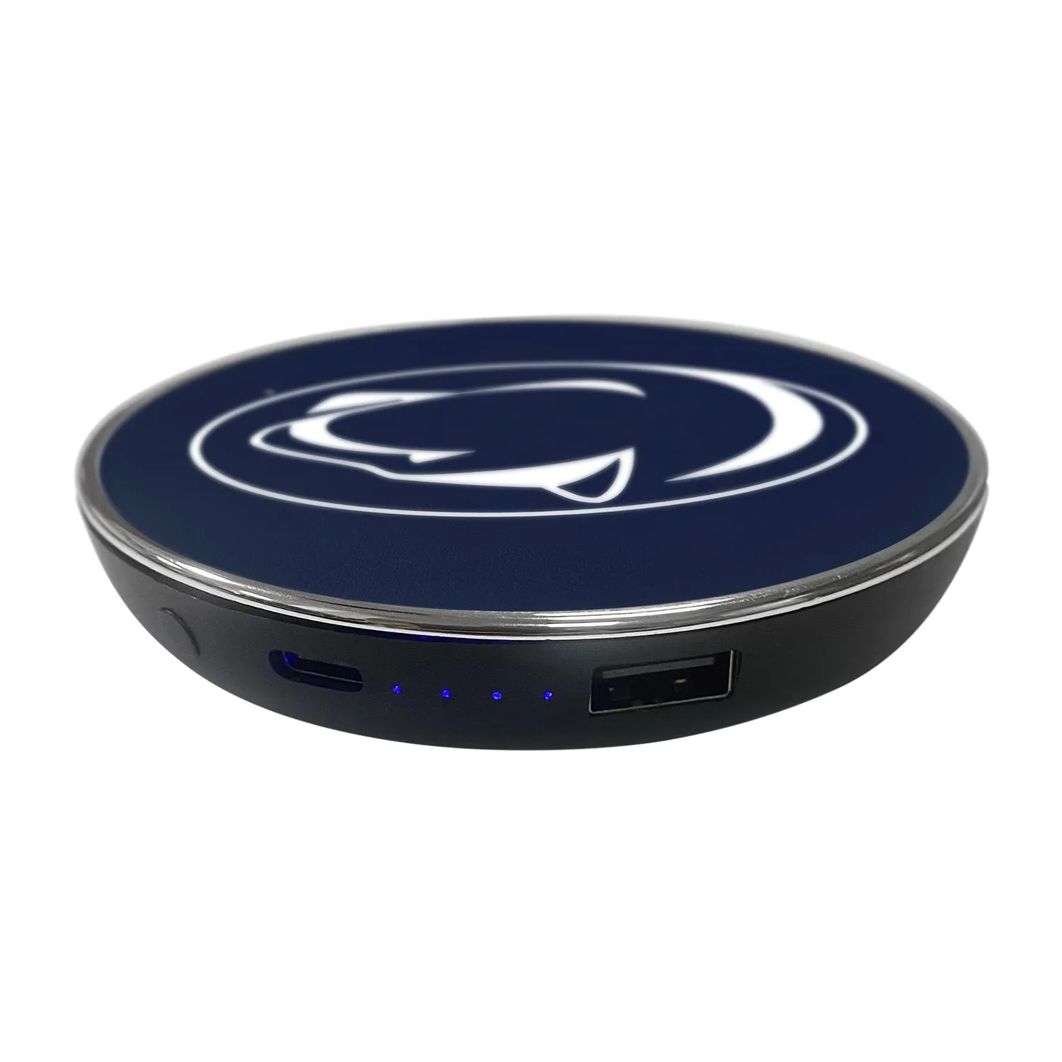 Penn State University Qi Wireless Charger With Illuminated Nittany Lions Logo & Built-In Power bank