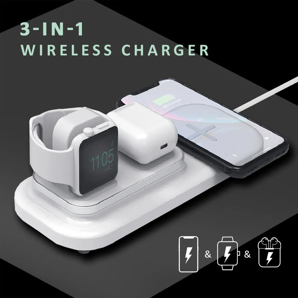 Philex 3In1 Phone/Watch/TWS Qi Wireless Charger Station White