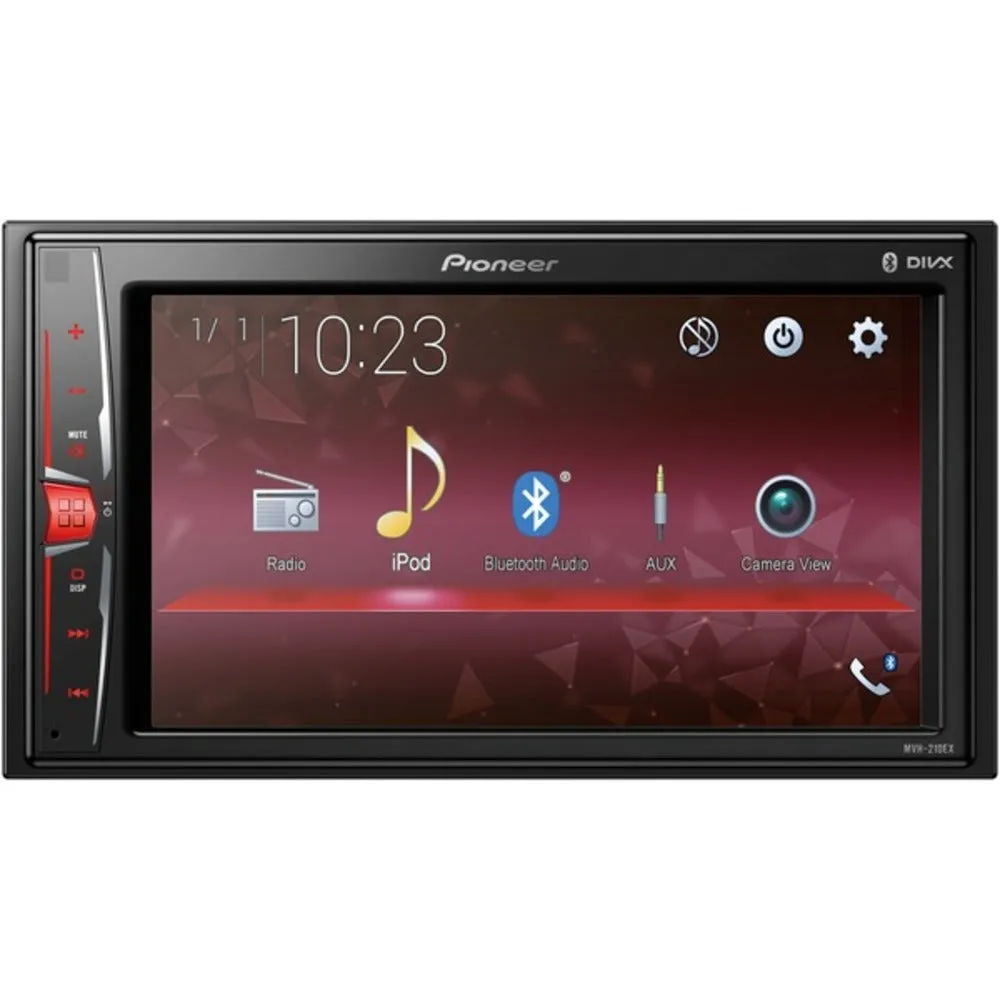 Pioneer MVH-210EX 6.2 Double DIN In-Dash Multimedia A/V Receiver with Bluetooth